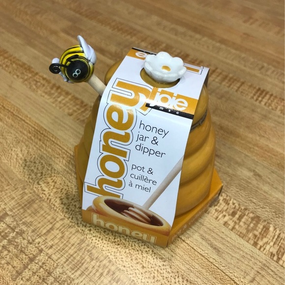 Joie Kitchen Bumble Bee Honey Jar And Dipper Poshmark